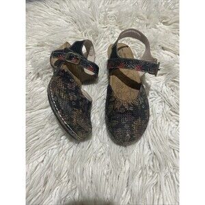 L'Artiste Spring Step Koraline Floral Leather Clogs Boho Shoes EU 38, US 7.5-8